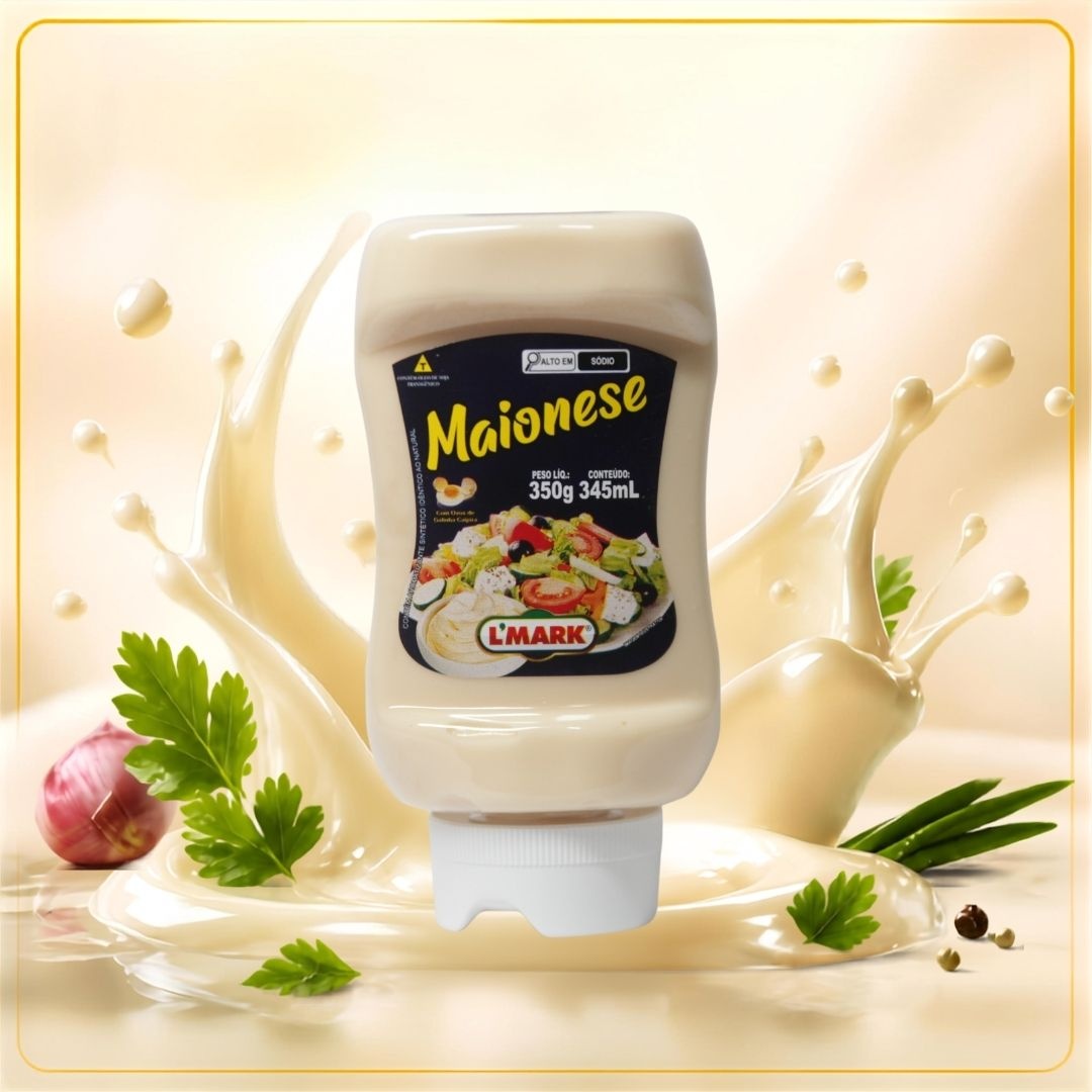 Maionese Tradicional 350g Splash - L'Mark Temperos e Condimentos Artesanais - Fabrica em Palmas TO